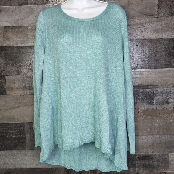 New Eileen Fisher Bateau Neck Boxy Linen Top - Picture 3 of 9